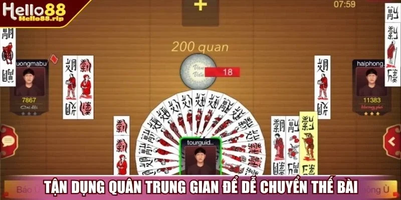 Tận dụng quân trung gian để dễ chuyển thế bài